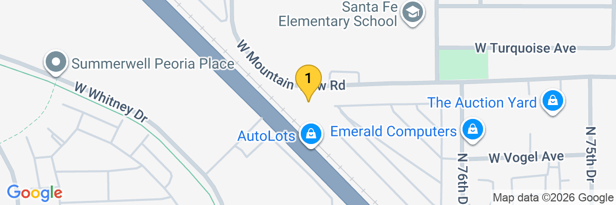 Map showing facility locations