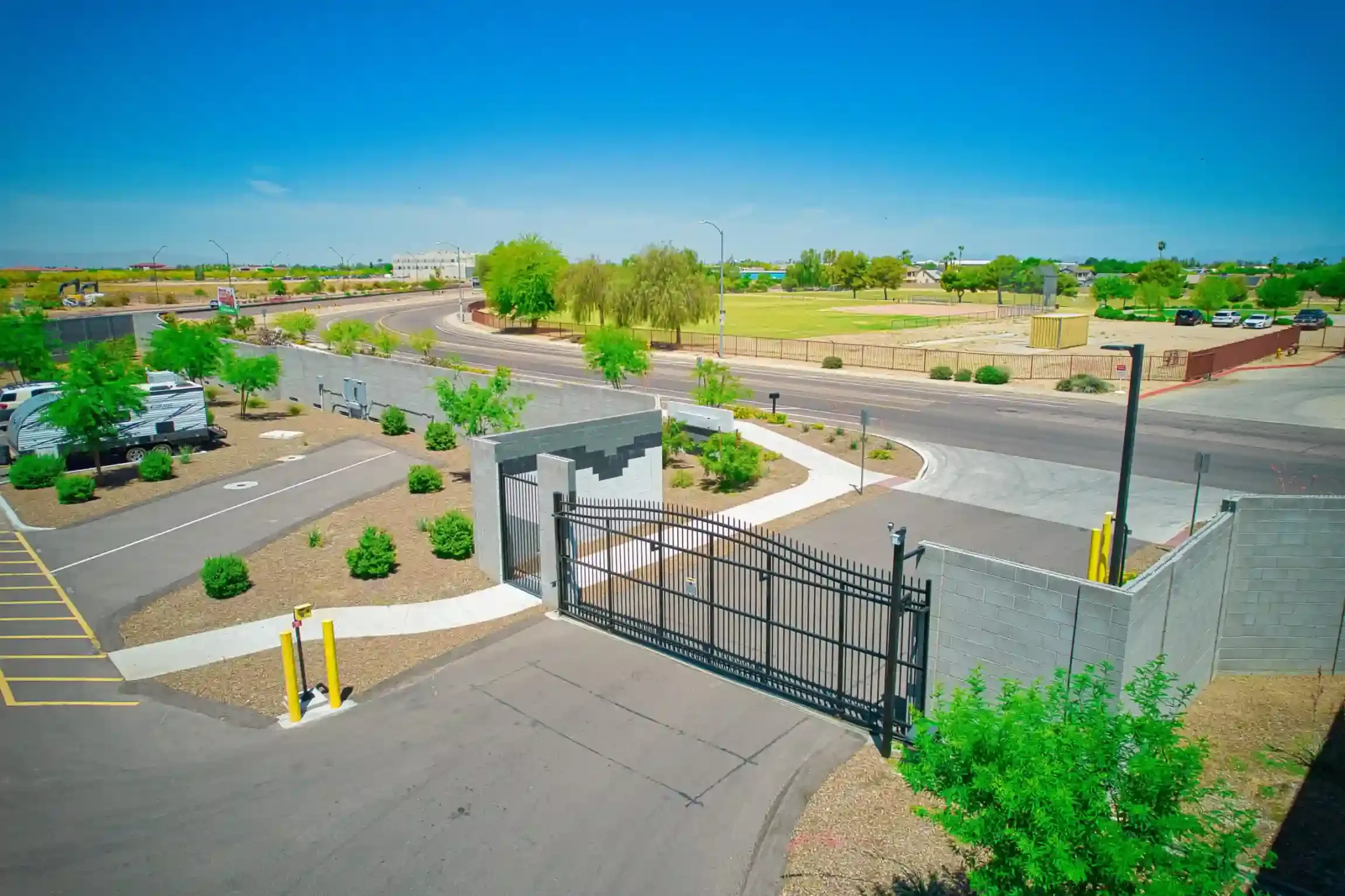 Honey Bee RV in Peoria secure gated entrance