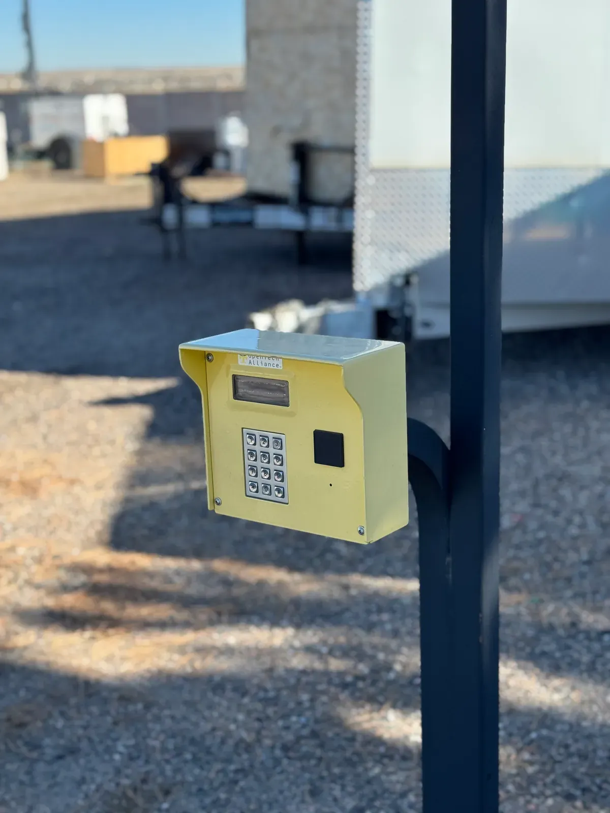 A yellow security box.