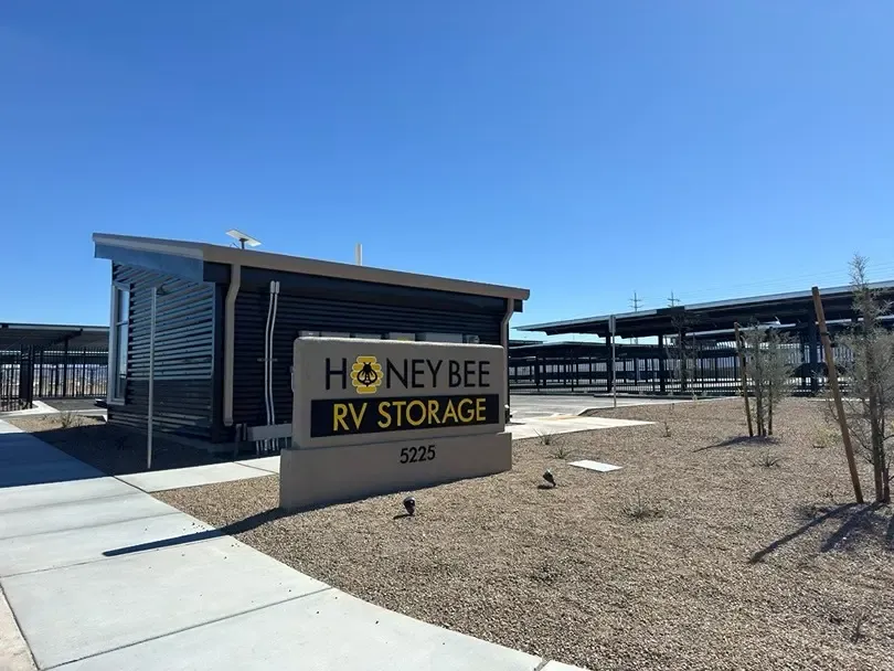 Front office of rv storage facility.