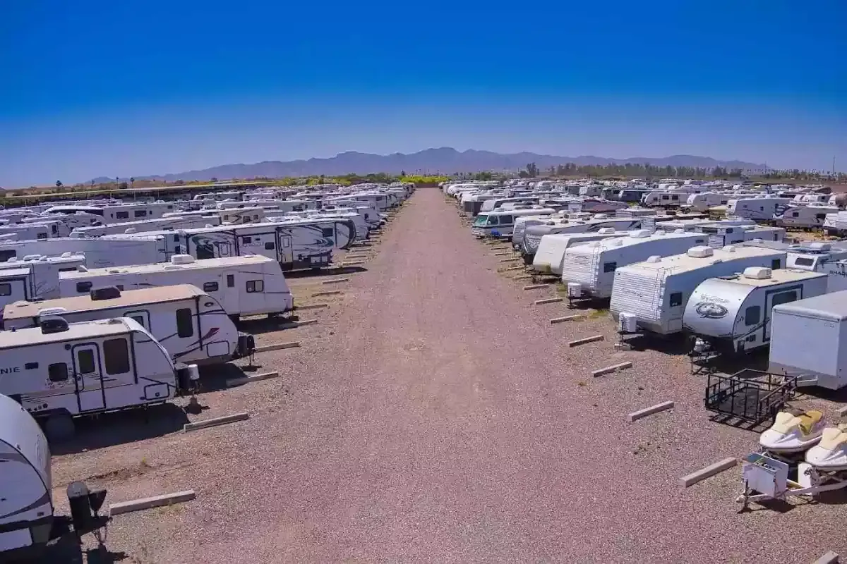 Honey Bee RV uncovered spaces for RV and Boat storage