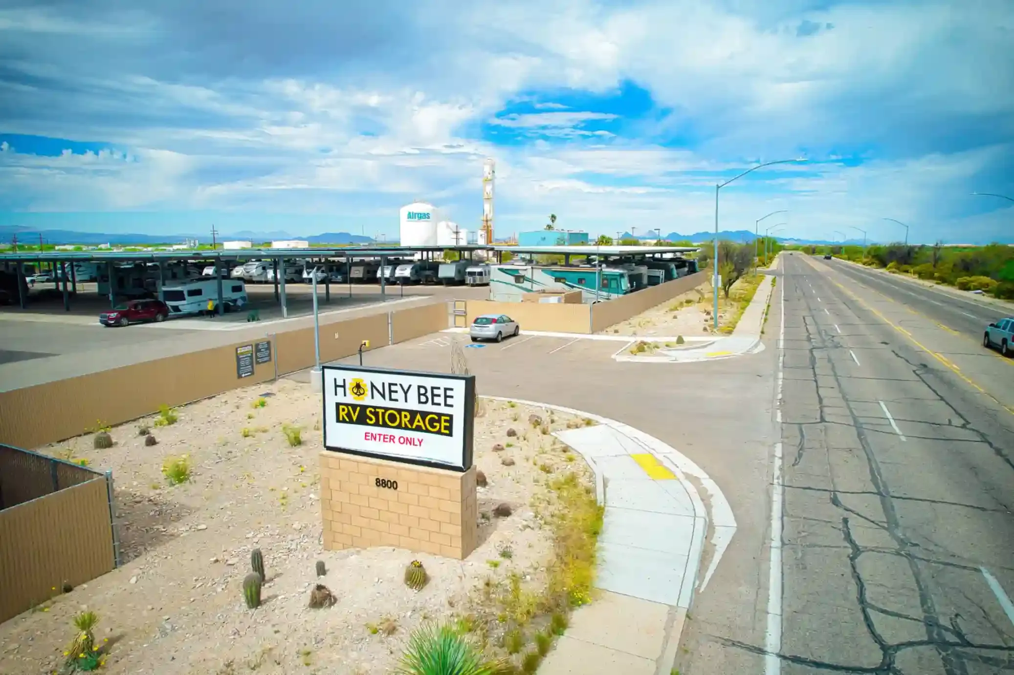 Honey Bee RV at 8800 E. Old Vail Road gated entrance