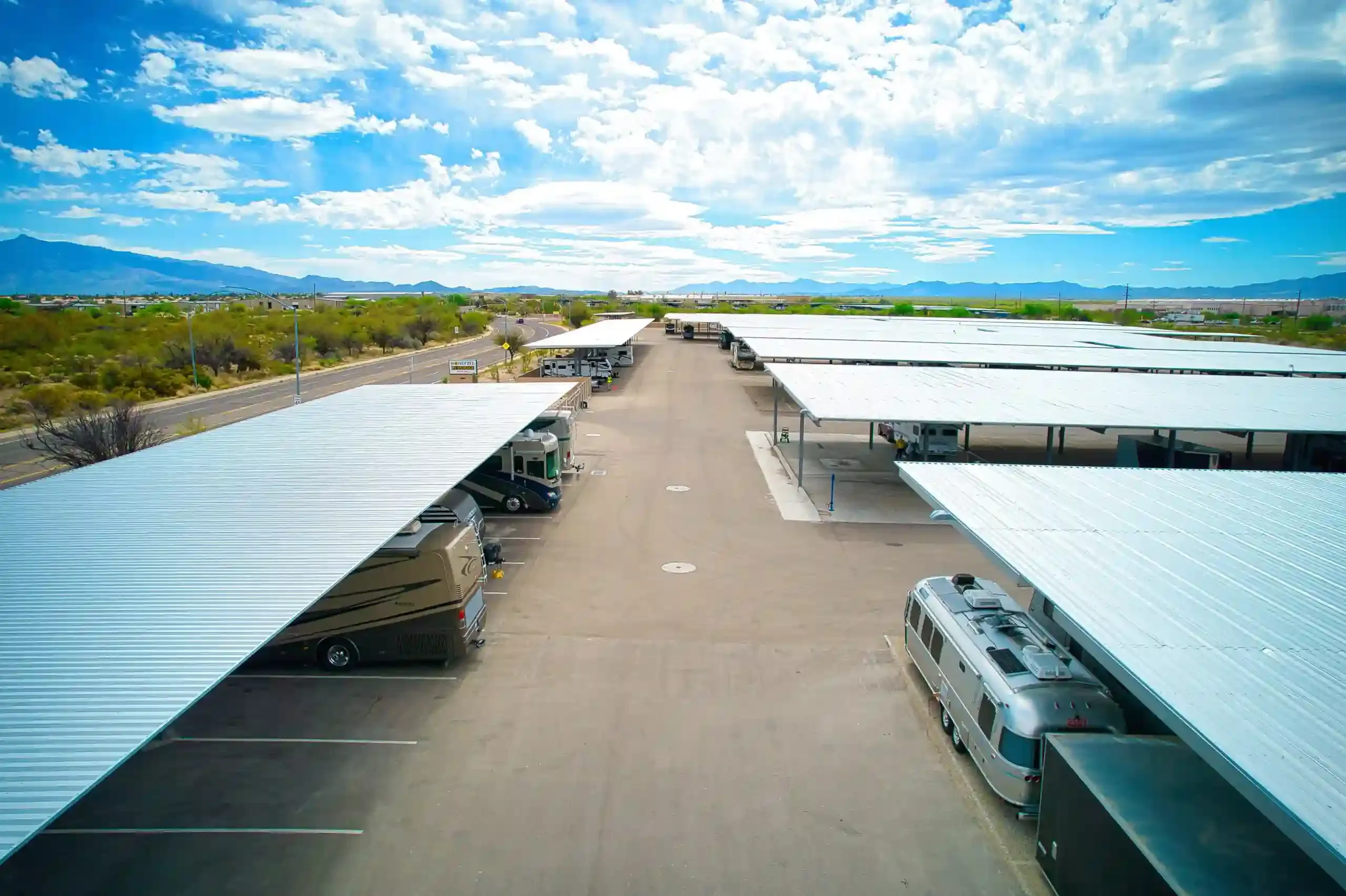 Honey Bee RV at 8800 E. Old Vail Road covered RV and Boat parking